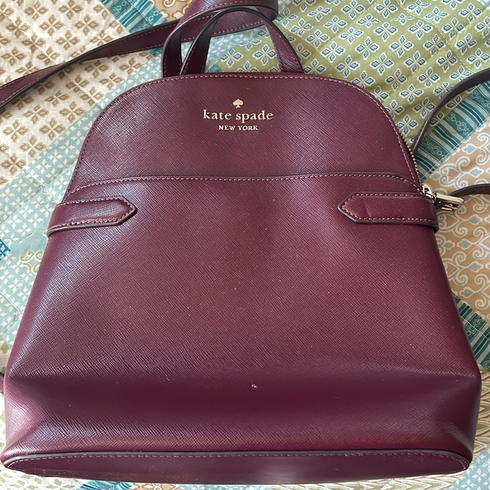 Burgundy Kate Spade backpack